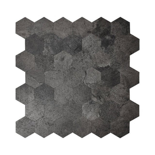 Vareprøve: Hexagon mørkegrå betong selvklebende veggfliser