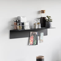 Vegghylle i sort metall