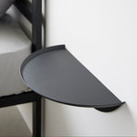 Vegghylle halvrund sort 40 cm