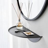 Vegghylle halvrund sort