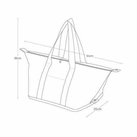 Kjølebag grå sammenleggbar 51 x 18 cm - Lindas Dekor