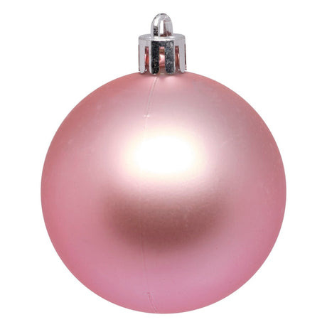 25-pk julekuler rosa 6 cm, rosa matt kule