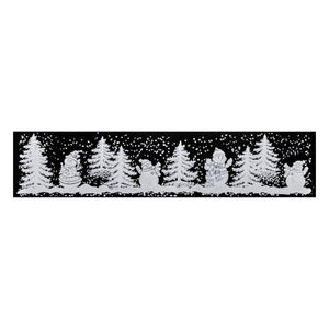 Julebanner stickers hvit 3 design 58 cm, banner med vinterskog