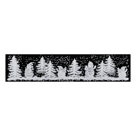Julebanner stickers hvit 3 design 58 cm, banner med vinterskog