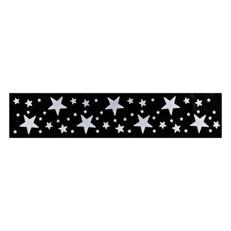 Julebanner stickers hvit 3 design 58 cm, banner med stjerner