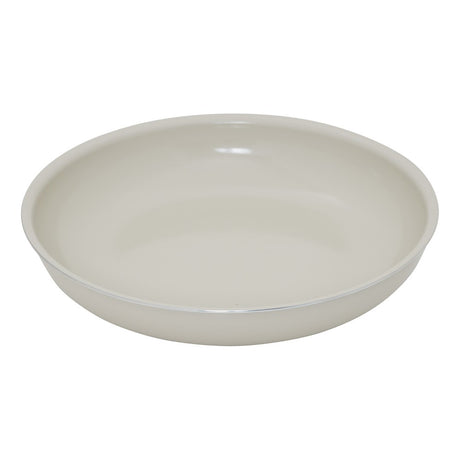 Beige aluminiumspanne uten fast håndtak