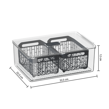 Kjøleskapsboks Tidy Fridge 32,5 x 22,5 cm, mål på boksen