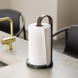 Umbra Bellwood toiletpapirholder af træ, sort og valnød