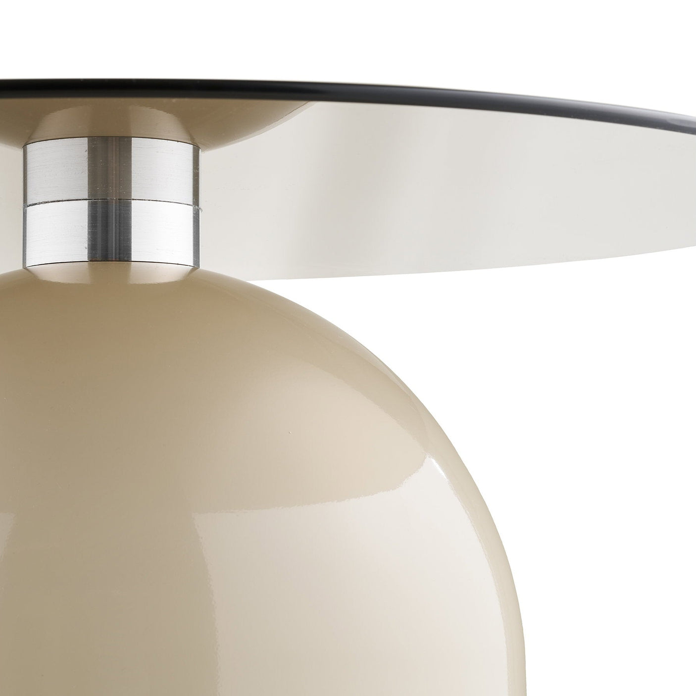 Ravello sofabord herdet glass grå/beige ø70 cm