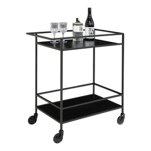 Vita barvogn 68 x 40 x 79 cm, sort metall - Lindas Dekor