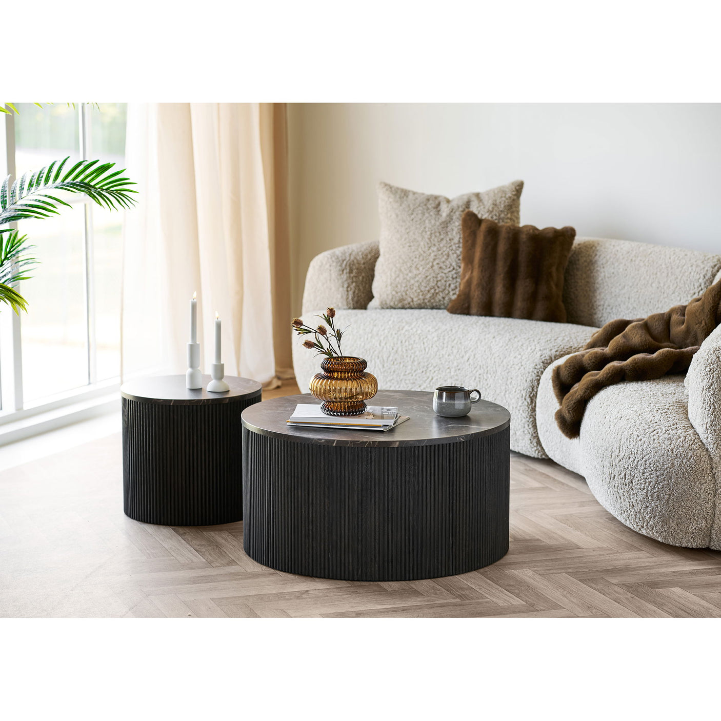 House Nordic Rota sidebord, mørk brun ø45 cm