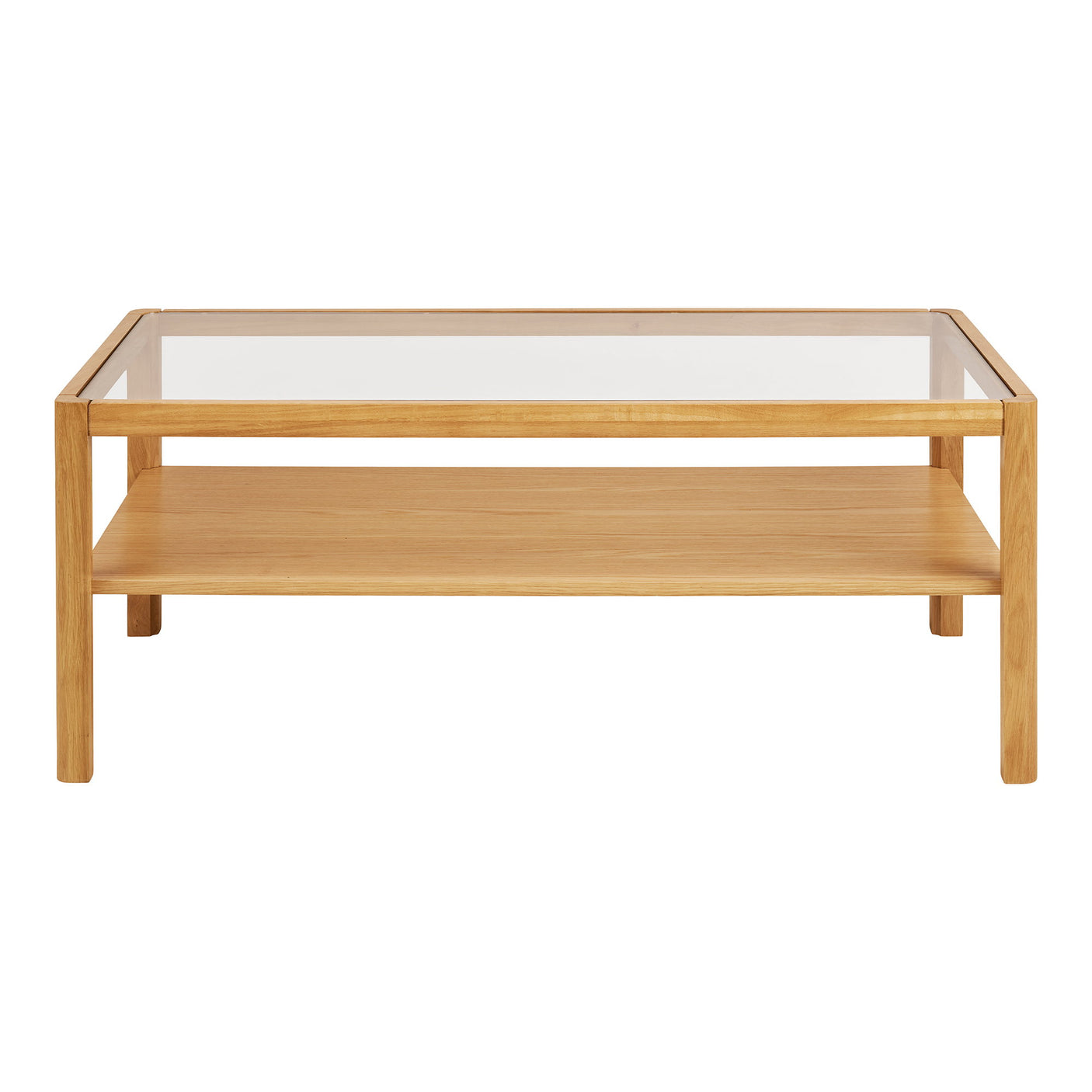 Lourmarin sofabord eik og herdet glass 110 x 60 x 45 cm