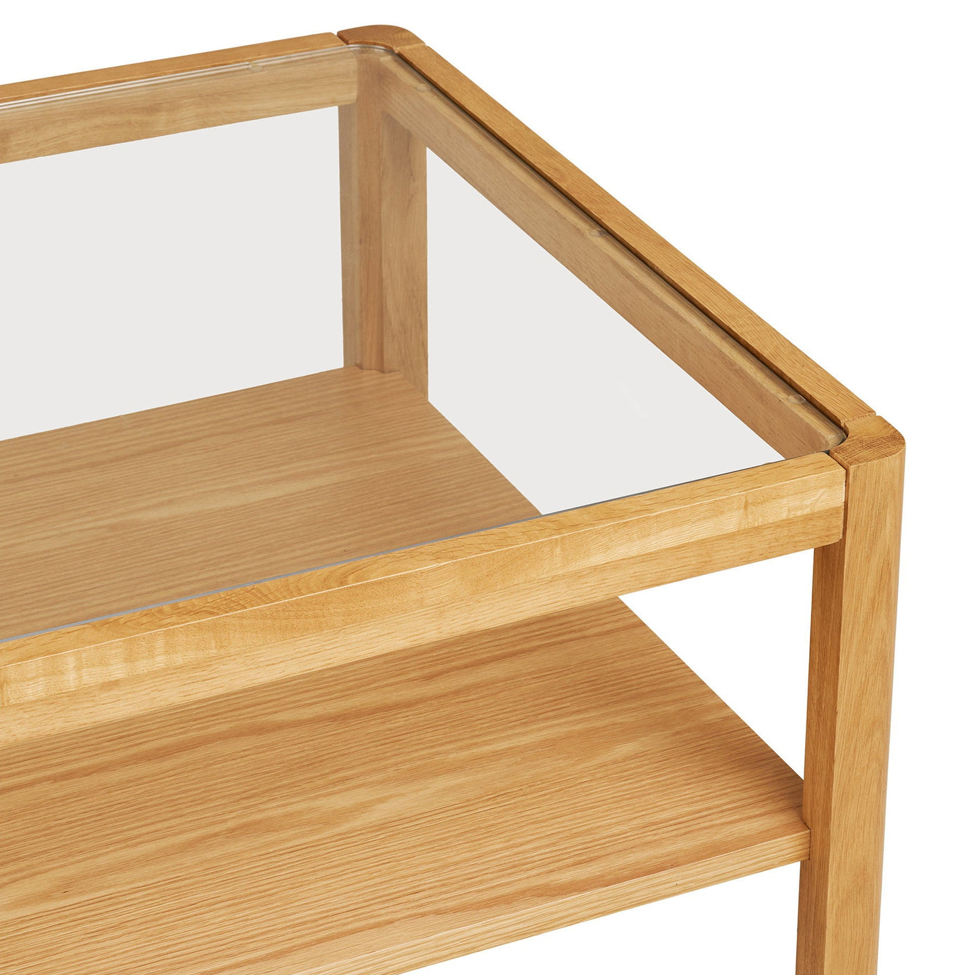Lourmarin sofabord eik og herdet glass 110 x 60 x 45 cm