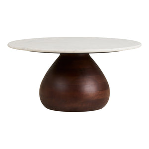 Heide sofabord mango og marmor ø70 cm