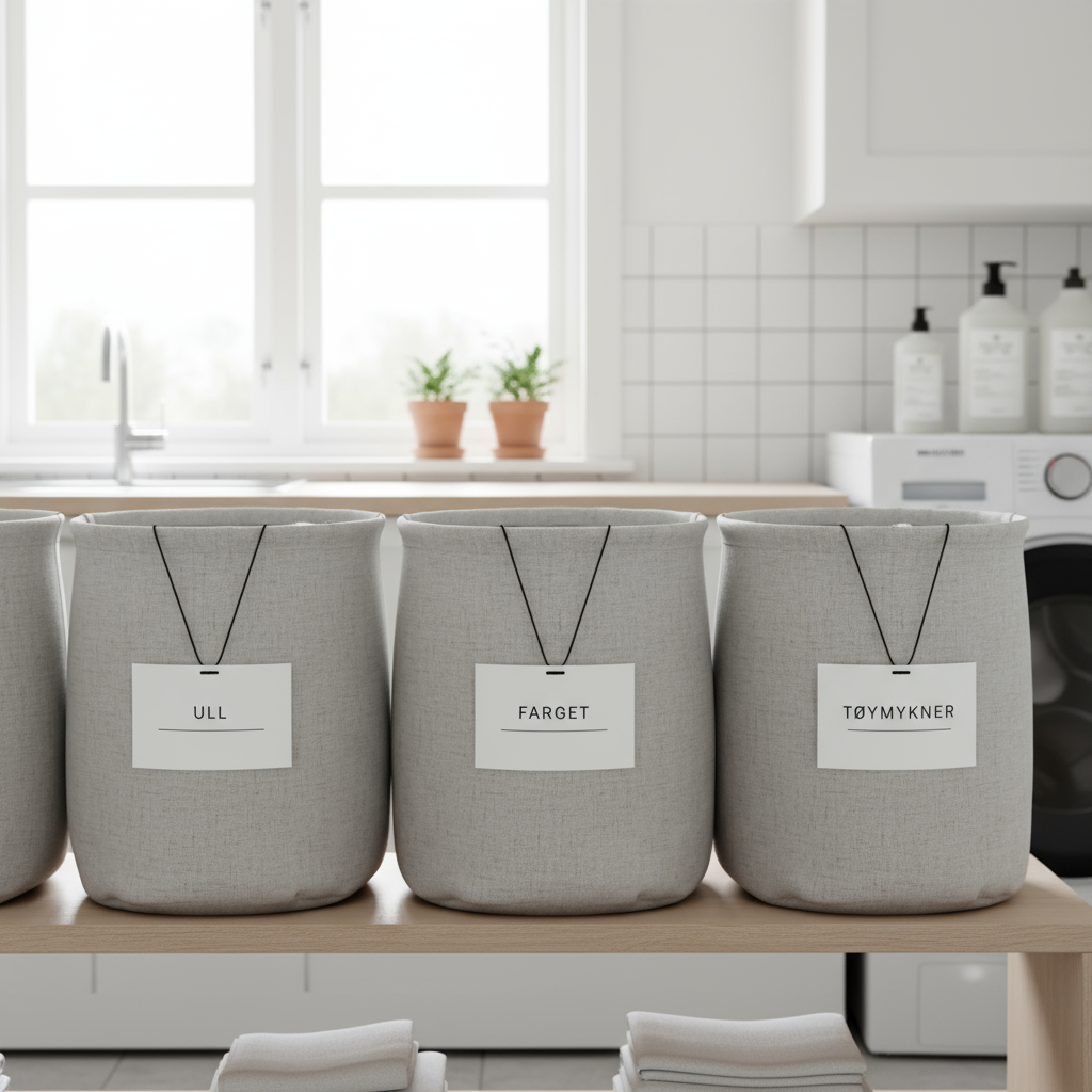 Etiketter vaskemidler, klær 5 pk