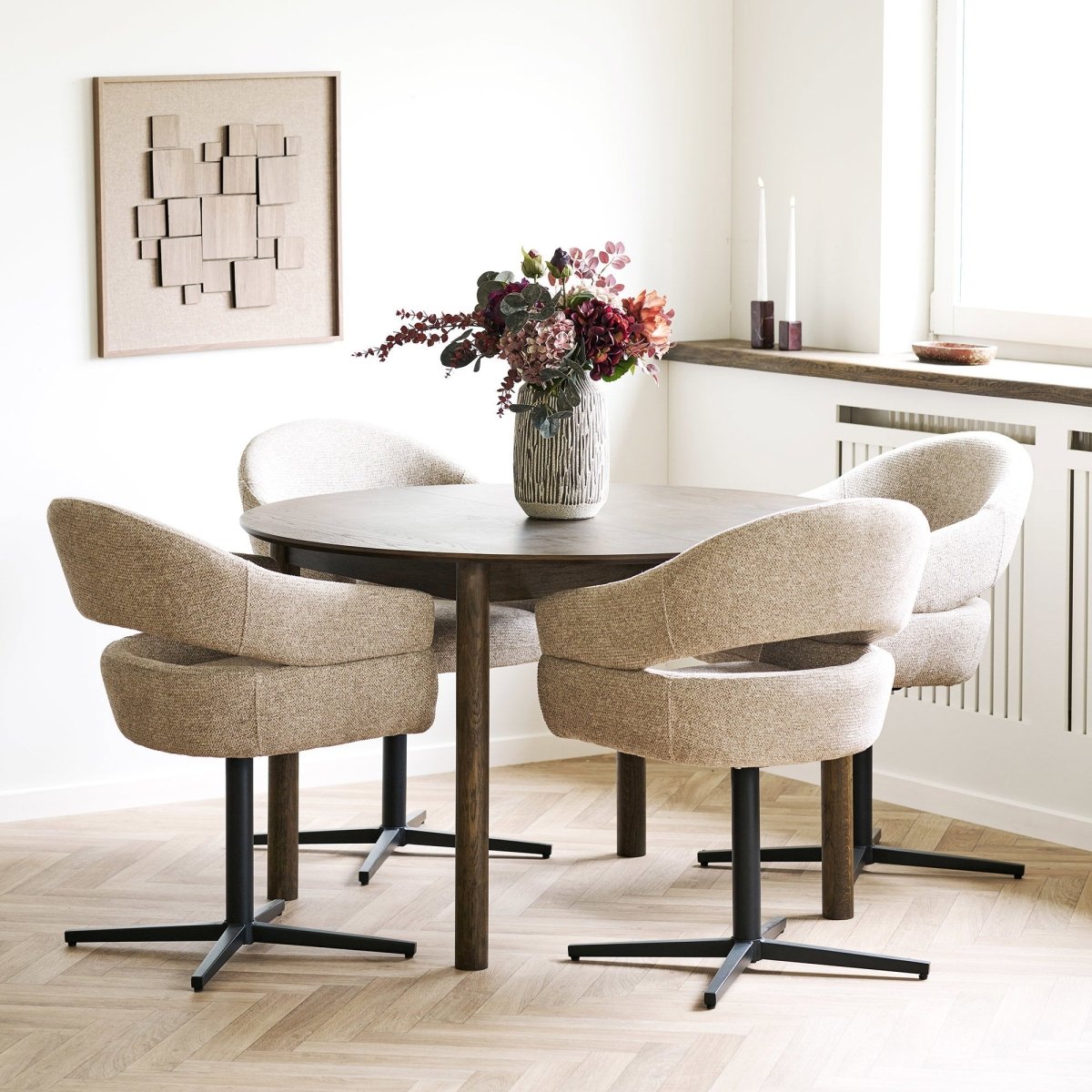 Bundaberg uttrekkbart spisebord eikefinér røkt 120-220 cm - bilde 8