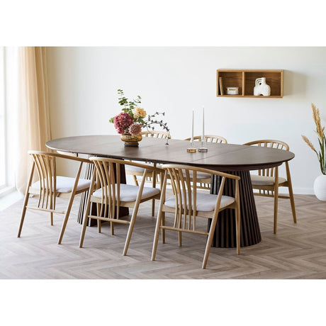 Osaka spisebord smoked oak veneer, uttrekkbart 120 - 240 cm - Lindas Dekor