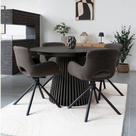 Osaka spisebord sort eikefiner 140 cm - Lindas Dekor