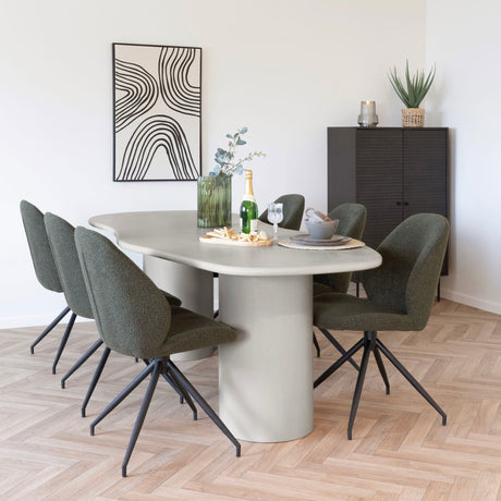 Maranola spisebord beige/sement 240 cm - Lindas Dekor