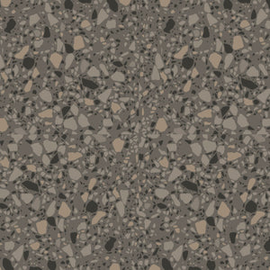 Clemont terrazzo selvklebende fliser imiterer terrazzo fliser i et beige og mørkegrått design. Den passer godt til å fornye gang eller gulv. 