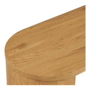 Bibione konsollbord i naturfarget finish – sidebilde