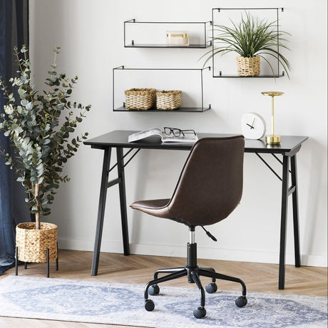 Vojens skrivebord sort 120 × 60 cm - Lindas Dekor