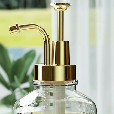 Sirupdispensere gull 2-pakning glass 500 ml til kjøkken frokostbord