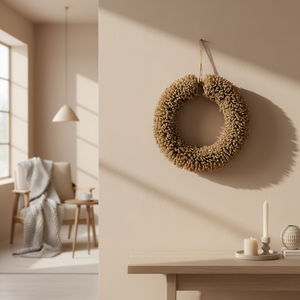 Gullkrans i metalltråd 40 cm