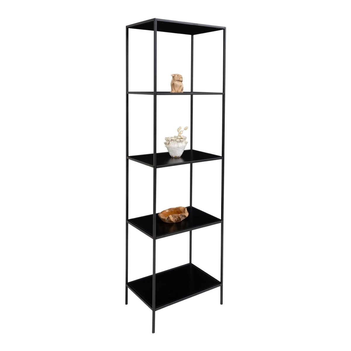 Vita bokhylle 5 hyller sort 51x36x170 cm
