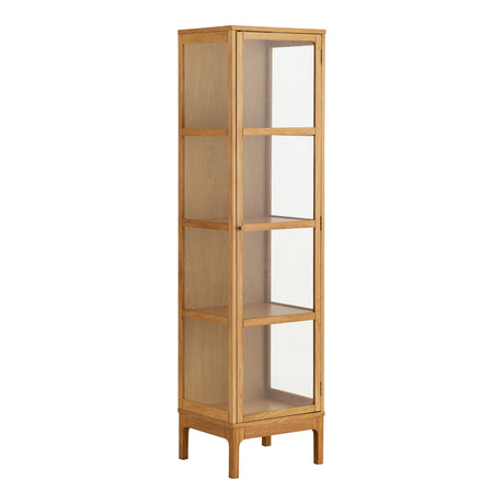Zamora vitrineskap 1 glassdør eik natur 47x40x180 cm - bilde 2