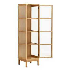 Zamora vitrineskap 1 glassdør eik natur 47x40x180 cm - bilde 4