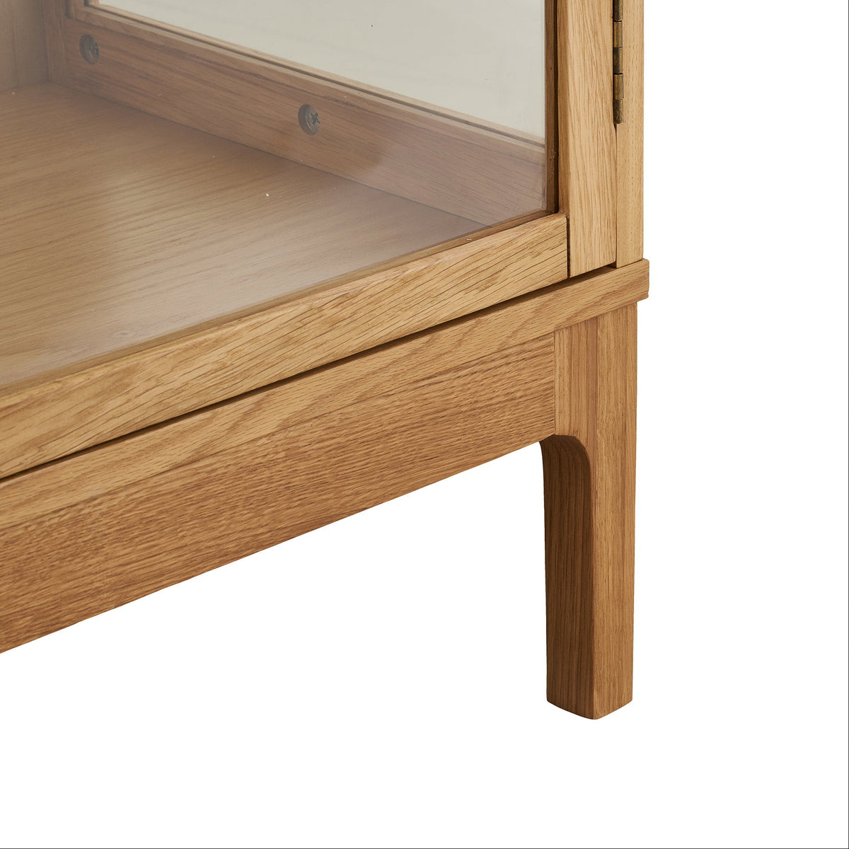Zamora vitrineskap 1 glassdør eik natur 47x40x180 cm - bilde 6