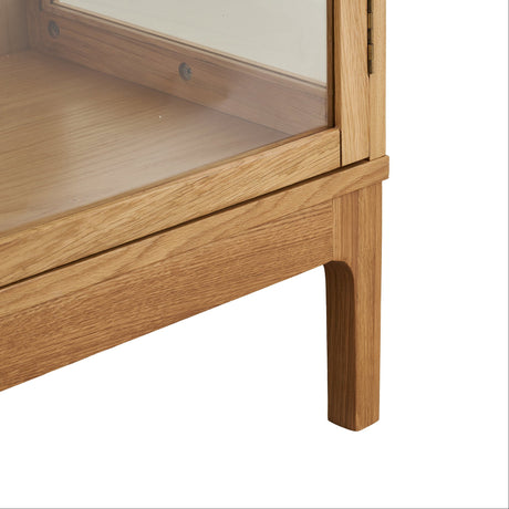 Zamora vitrineskap 1 glassdør eik natur 47x40x180 cm - bilde 6