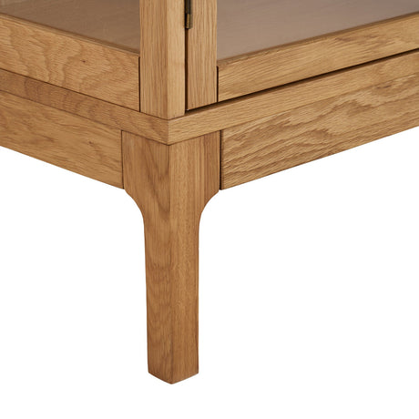 Zamora vitrineskap 2 glassdører eik natur 90x40x126 cm - bilde 6