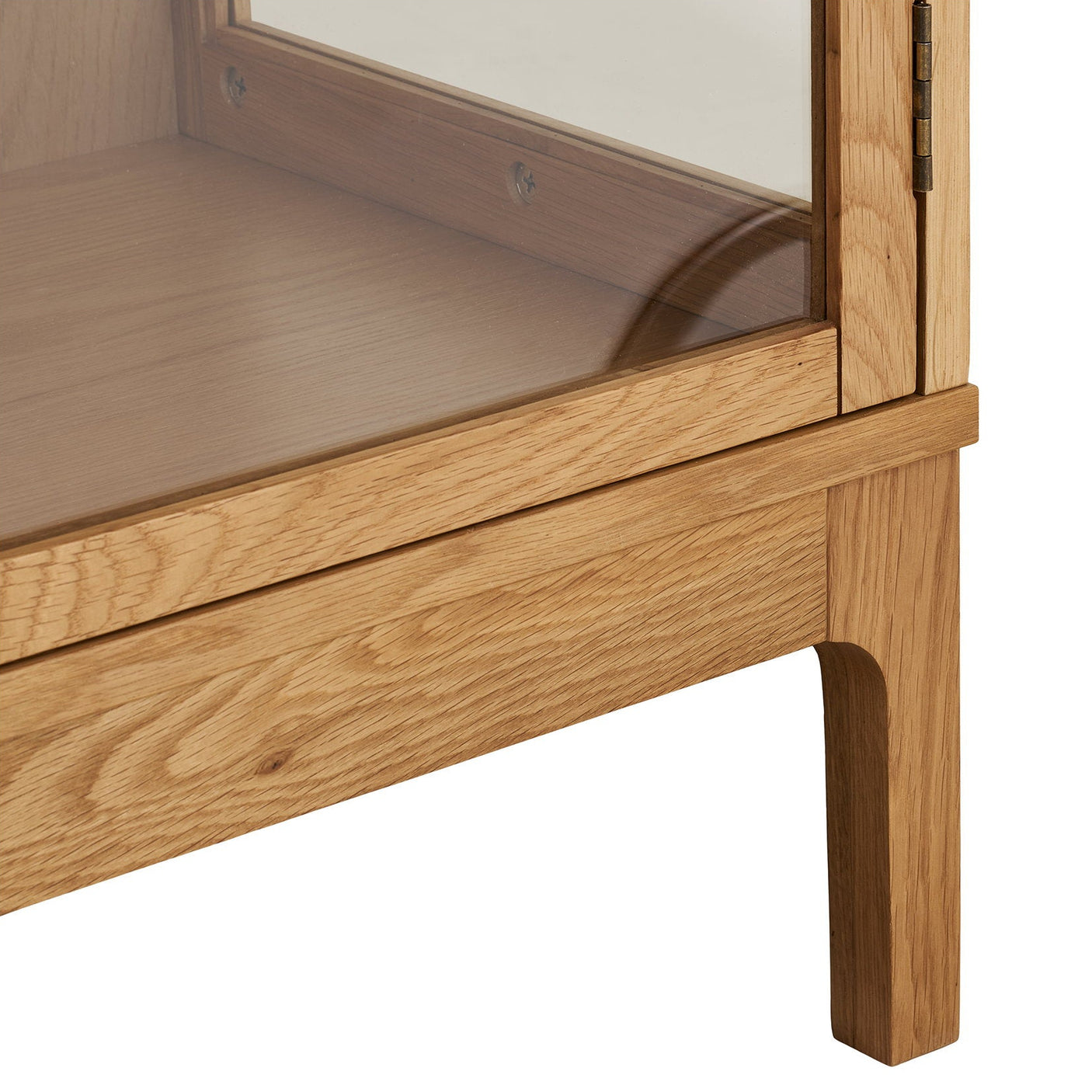Zamora vitrineskap 2 glassdører eik natur 90x40x126 cm - bilde 7