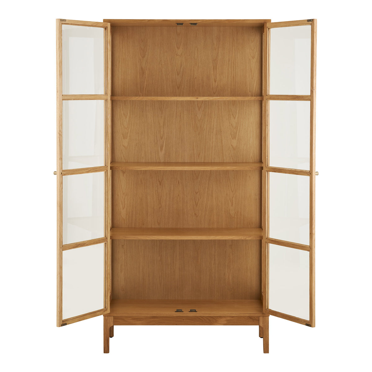 Zamora vitrineskap 2 glassdører eik natur 90x40x180 cm - bilde 3