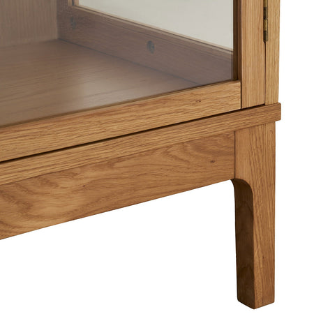 Zamora vitrineskap 2 glassdører eik natur 90x40x180 cm - bilde 6