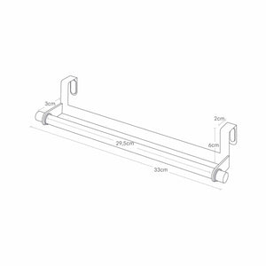 Bred håndkleholder hvit 33 x 6 cm - Lindas Dekor
