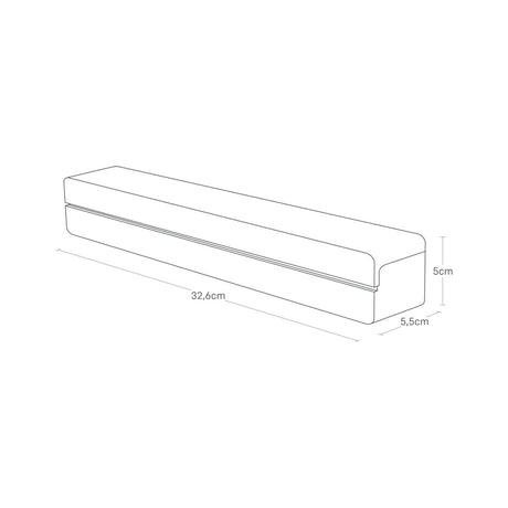 Magnetisk foliedispenser sort 32,5 cm - Lindas Dekor