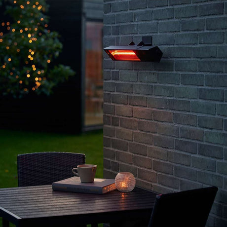 Terrassevarmer for vegg 1500 watt Svart - Lindas Dekor