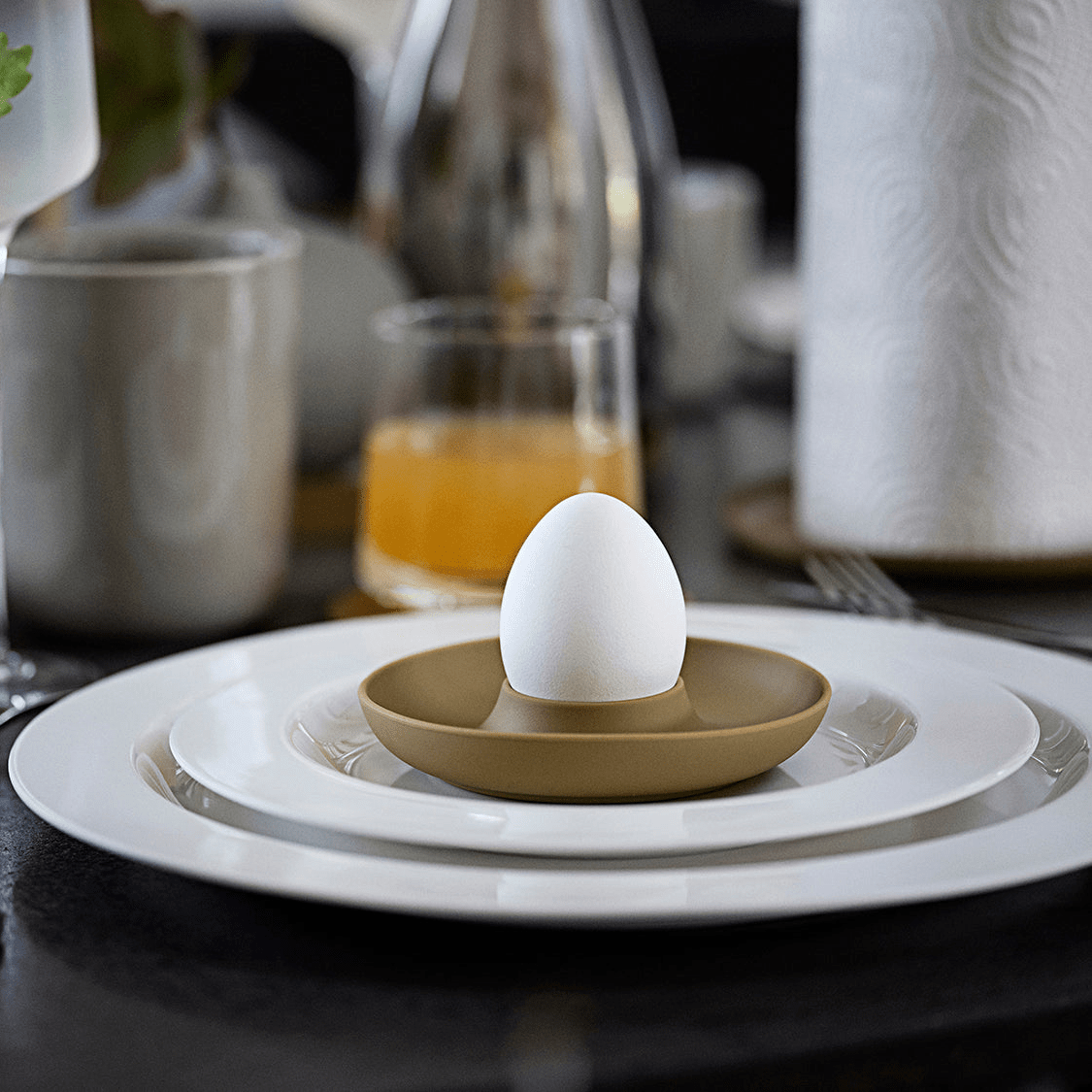 4 - pk Eggeglass m.holder sort - Lindas Dekor