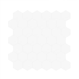 Vareprøve: Hexagon hvit matt selvklebende veggfliser