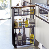 Kjøkkenvogn med håndtak sort