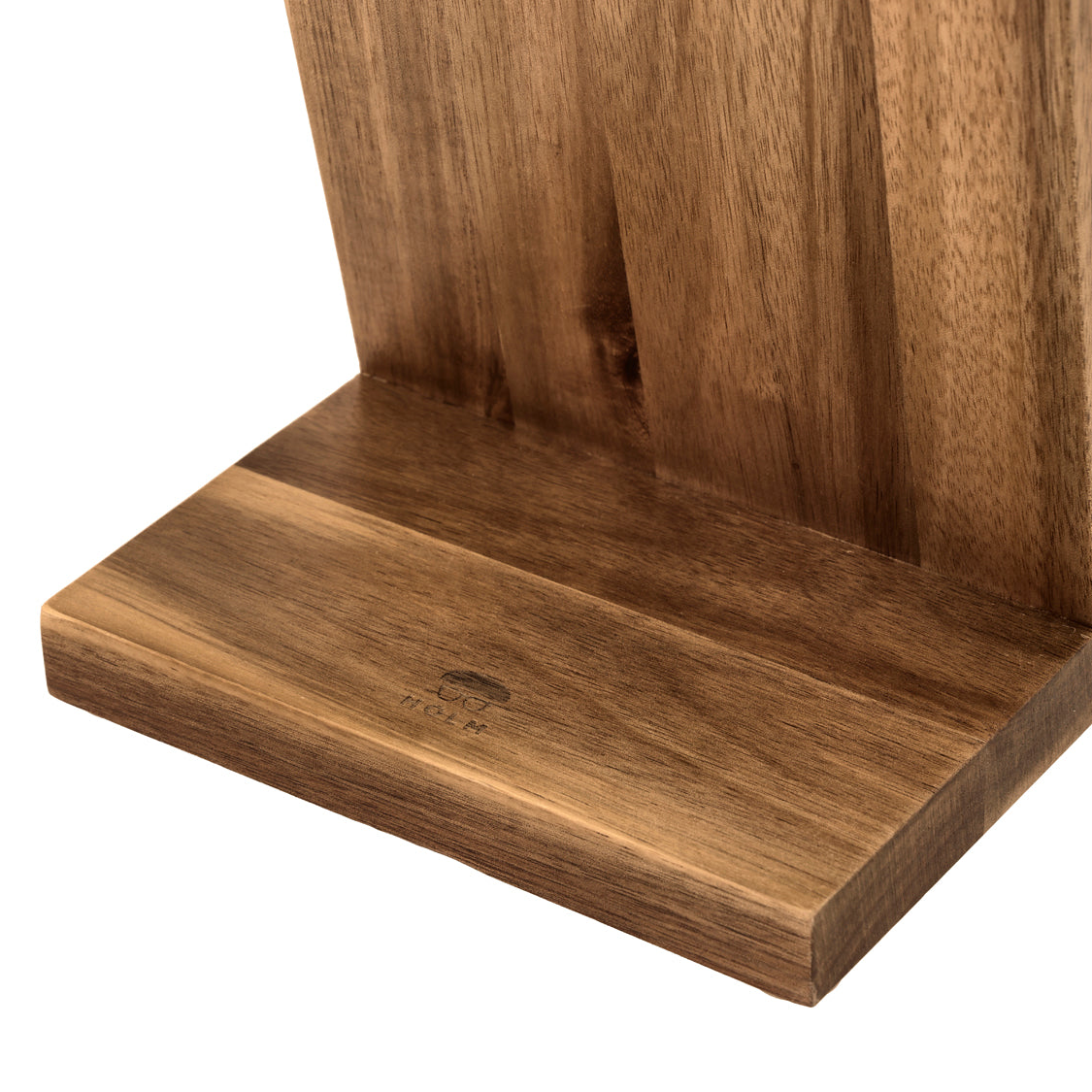 solid knivblokk med magnet og bred base for stabilitet