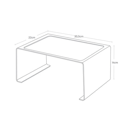Stabelbar hylle bred hvit 30,5 x 14 cm - Lindas Dekor