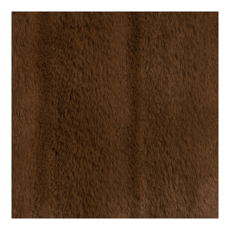 Nærbilde av Galena pute – brun kunstpels med myk struktur