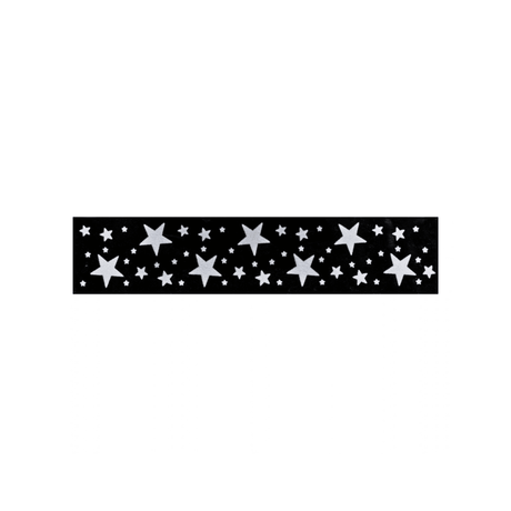 Julebanner stickers med stjerner hvit 58 x 12 cm - Lindas Dekor Wallstickers