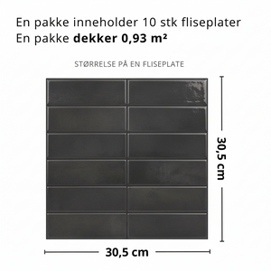 Adelina antrasitt selvklebende veggfliser
