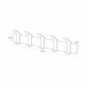 Veggmontert knaggrekke beige 50 x 10 cm - Lindas Dekor