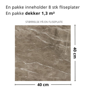 Havana fliser kommer med et elegant marmordesign i varme jordtoner.